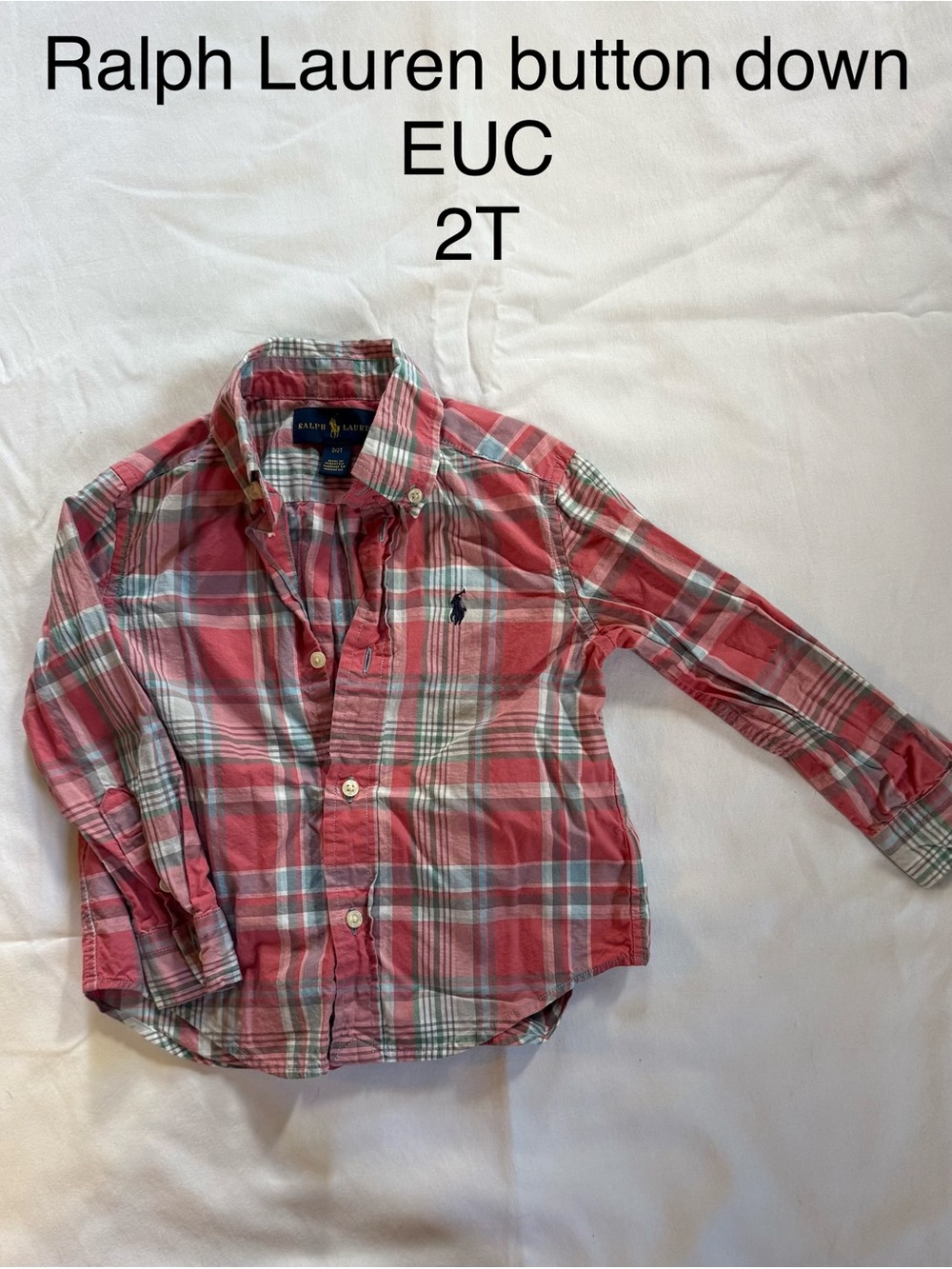 Ralph Lauren Pink Plaid Button-Down Shirt